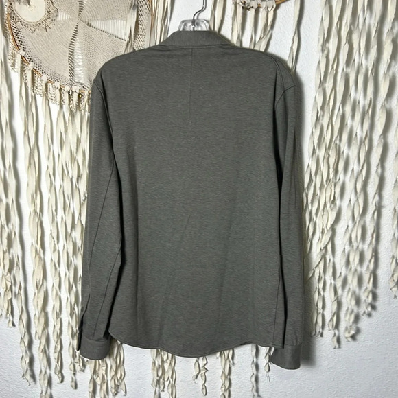 Men's Lululemon Soft Knit Overshirt Size Small Mossy Green Gray - Picture 7 of 16